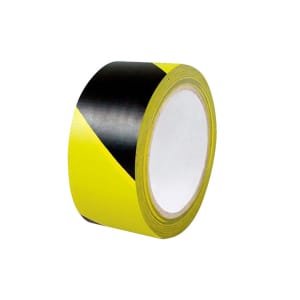 FITA ADESIVA PVC DE SINALIZAÇÃO AZEBRADA PRETO/AMARELO