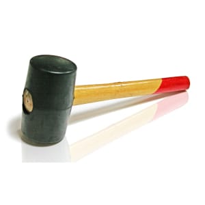 Maços de Borracha Cabeça Preta Cabo Madeira Envernizada