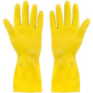 Luva de Menage Cor Amarela