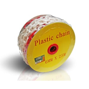 Corrente de Plástico BR/Vermelha 8mmx25m