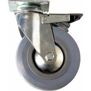 RODIZIO INDUSTRIAL RODA CINZA.PLATINA