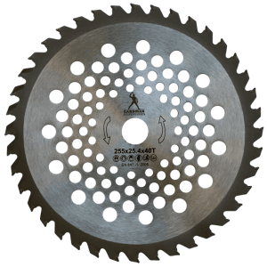 Disco Pastilhado com Declive para Roçadora Corte de Mato - 40 DENTES - 250X1,4X25,4MM